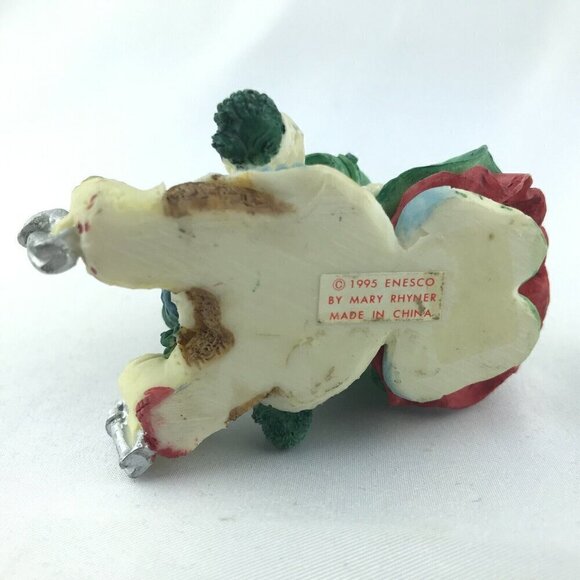 Vtg 1995 Enesco Mary Rhyner Cute as Button Girl Helping Boy Ice Skater Figurine - Picture 3 of 9